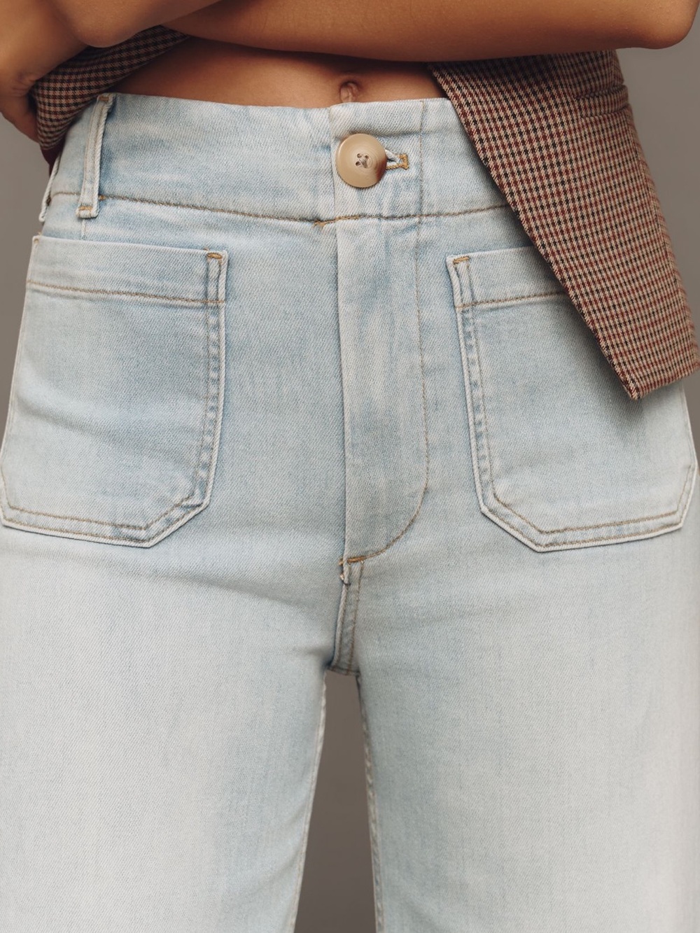 Anthropologie Colette High-Rise Cropped Wide-Leg Jeans Maeve NEW 31 Korat - Picture 3 of 12